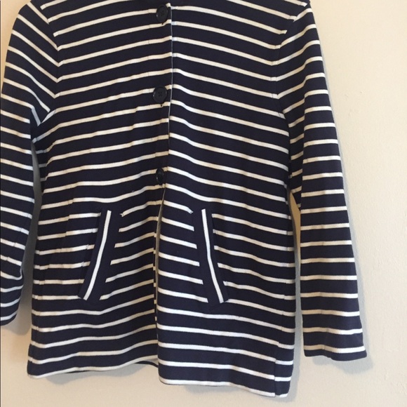 J Crew striped button up hoodie - Picture 2 of 5